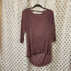 NYTT dusty rose colored blouse with swoop open back